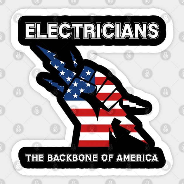 Electrician Gift Electrical Retirement Journeyman Foreman Apprentice Union Worker Sticker by Shirtsurf